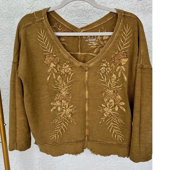 Anthropologie Tops - NWT Anthropology by Caite Jonna Top - Size Small Brown Color